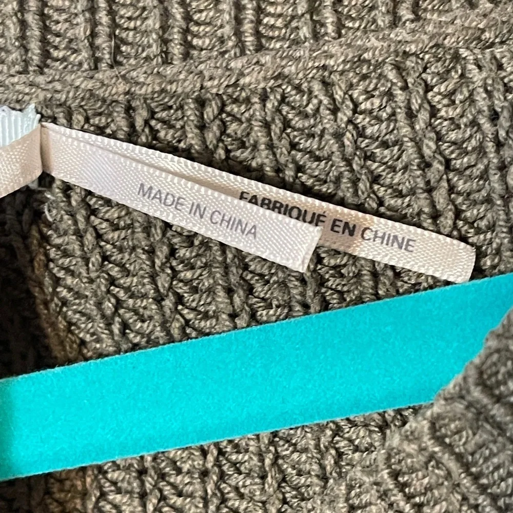 Kimchi Blue Anthropologie Brown Knit Pullover Sweater Boho Preppy Lace Large - Picture 6 of 7